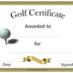 Golf Certificate Template Free