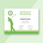 Golf Certificate Template Free