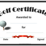 Golf Certificate Template Free