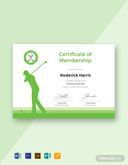 Golf Certificate Templates For Word