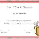 Golf Certificate Templates For Word