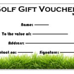 Golf Gift Certificate Template