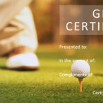 Golf Gift Certificate Template