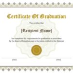 Graduation Certificate Template Word