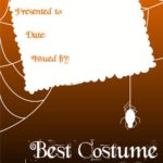 Halloween Costume Certificate Template