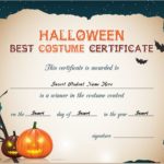 Halloween Costume Certificate Template