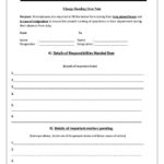 Handover Certificate Template