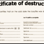 Hard Drive Destruction Certificate Template