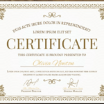 High Resolution Certificate Template