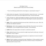 High School Book Report Template