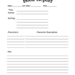 High School Book Report Template