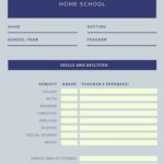 Homeschool Report Card Template