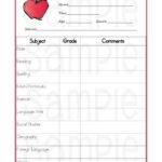 Homeschool Report Card Template