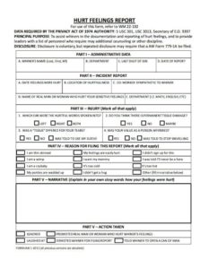 Hurt Feelings Report Template (6) - TEMPLATES EXAMPLE | TEMPLATES EXAMPLE