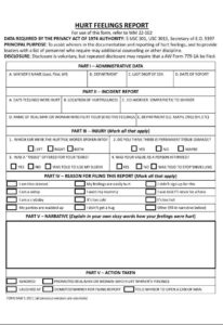 Hurt Feelings Report Template (7) - TEMPLATES EXAMPLE | TEMPLATES EXAMPLE