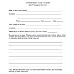 Incident Report Form Template Word