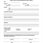 Incident Report Form Template Word