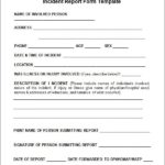 Incident Report Form Template Word