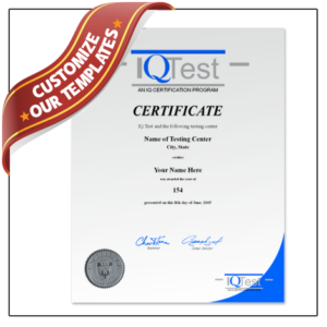 Iq Certificate Template (3) - TEMPLATES EXAMPLE | TEMPLATES EXAMPLE