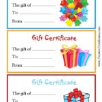 Kids Gift Certificate Template