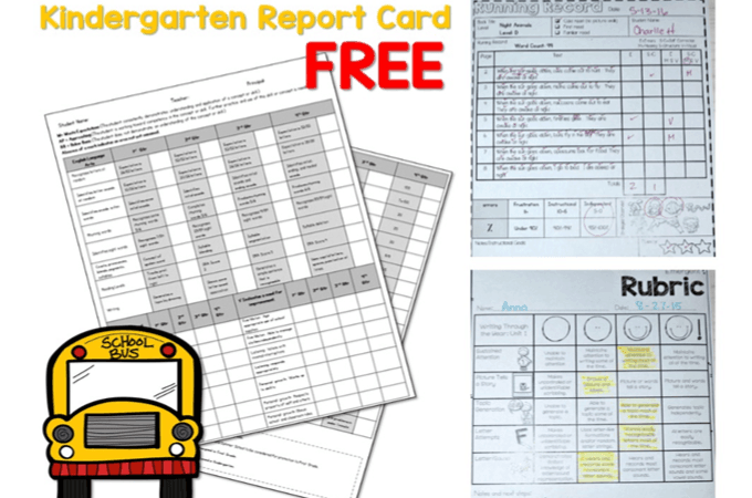 Kindergarten Report Card Template