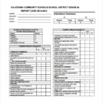 Kindergarten Report Card Template