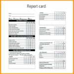 Kindergarten Report Card Template