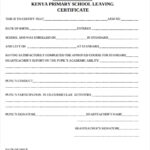 Leaving Certificate Template