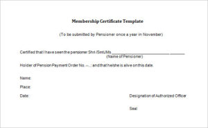 Life Membership Certificate Templates (4) - TEMPLATES EXAMPLE ...