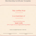 Life Membership Certificate Templates