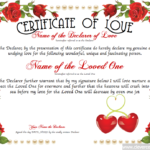 Love Certificate Templates