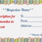 Magazine Subscription Gift Certificate Template