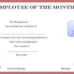 Manager Of The Month Certificate Template