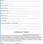 Marriage Certificate Translation From Spanish To English Template