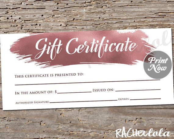 Mary Kay Gift Certificate Template