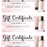 Mary Kay Gift Certificate Template