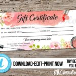 Mary Kay Gift Certificate Template