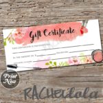 Mary Kay Gift Certificate Template