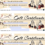 Mary Kay Gift Certificate Template