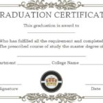 Masters Degree Certificate Template