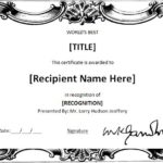 Microsoft Word Award Certificate Template