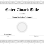 Microsoft Word Award Certificate Template