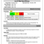 Monthly Status Report Template