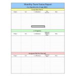 Monthly Status Report Template