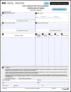 Nafta Certificate Template (8) - TEMPLATES EXAMPLE | TEMPLATES EXAMPLE