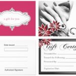 Nail Gift Certificate Template Free