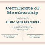 New Member Certificate Template