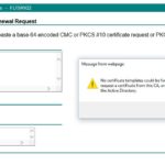 No Certificate Templates Could Be Found