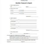 Non Profit Treasurer Report Template