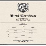 Novelty Birth Certificate Template